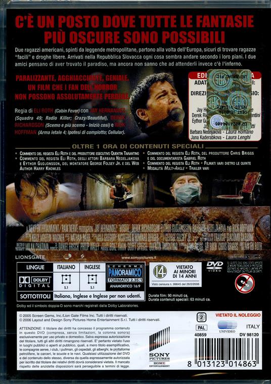 Hostel di Eli Roth - DVD - 2