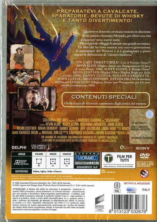 Silverado di Lawrence Kasdan - DVD - 2