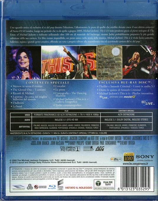 Michael Jackson's This Is It di Kenny Ortega - Blu-ray - 2