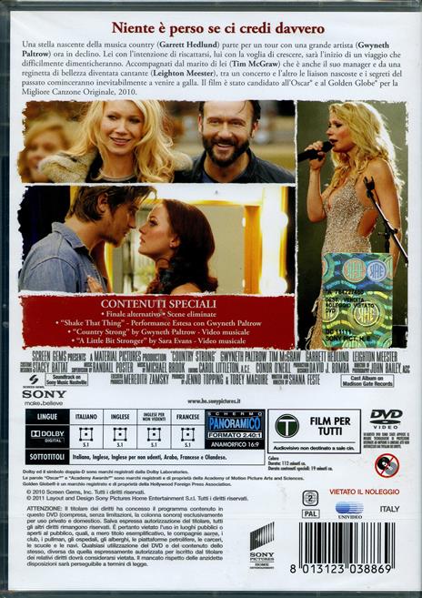 Country Strong di Shana Feste - DVD - 2