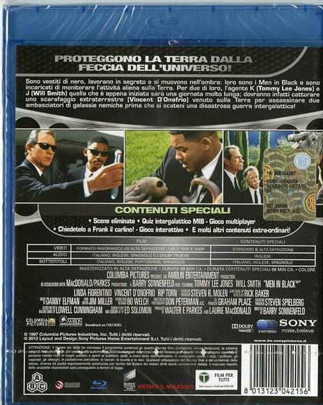 Men in Black. MIB di Barry Sonnenfeld - Blu-ray - 2