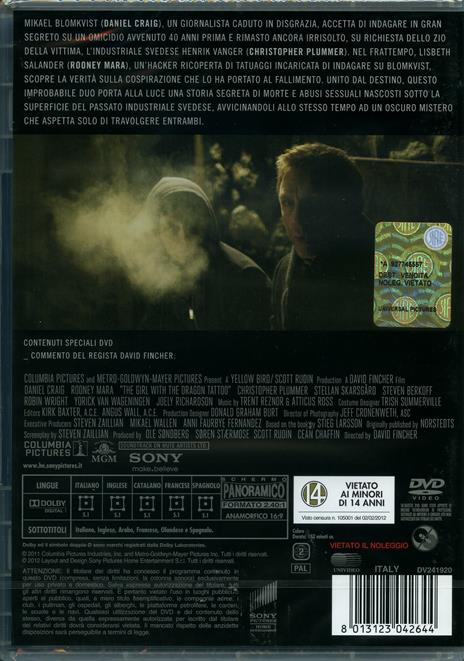 Millennium. Uomini che odiano le donne di David Fincher - DVD - 2