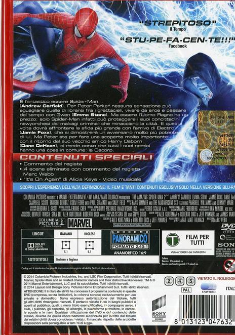 The Amazing Spider-Man 2. Il potere di Electro di Marc Webb - DVD - 2