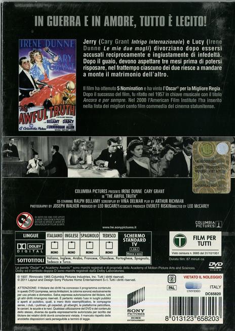 L' orribile verità di Leo McCarey - DVD - 2