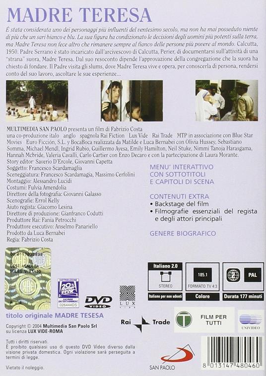 Madre Teresa - DVD - Film di Fabrizio Costa Drammatico | laFeltrinelli
