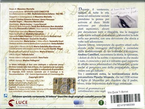 Mio duce ti scrivo di Massimo Martella - DVD - 2