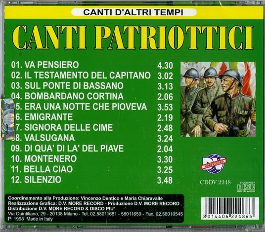 Canti patriottici - CD Audio - 2