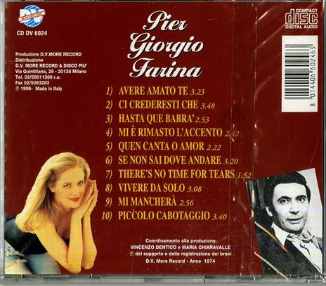 Avere amato te - CD Audio di Piergiorgio Farina - 2