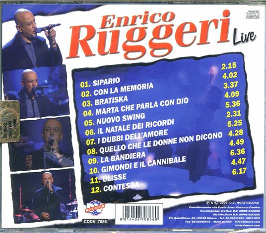 Live - CD Audio di Enrico Ruggeri - 2