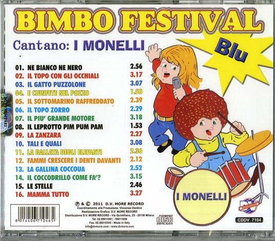 Bimbo Festival Blu - CD Audio di Monelli - 2