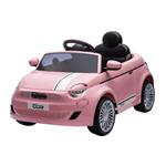 Auto Elettrica per Bambini Fiat 500e 12V con Radiocomando Rosa