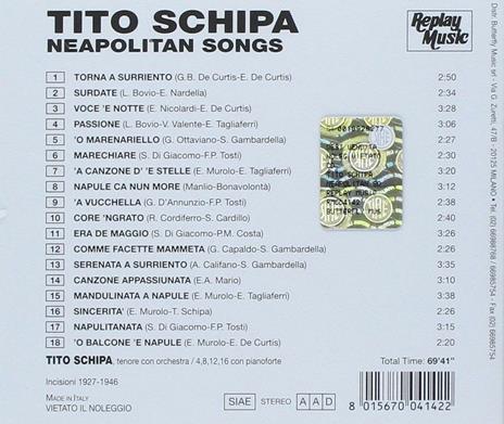 Neapolitan Songs - CD Audio di Tito Schipa - 2