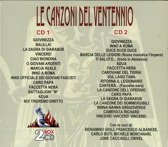 Le canzoni del ventennio - CD Audio - 2