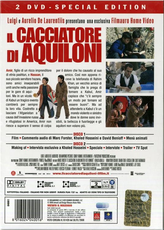 Il cacciatore di aquiloni (2 DVD)<span>.</span> Special Edition di Marc Forster - DVD - 2