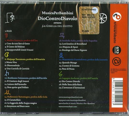 Dio contro diavolo - CD Audio di Musica per Bambini - 2