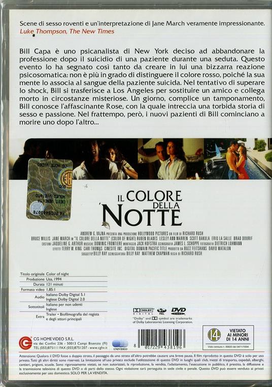 Il colore della notte di Richard Rush - DVD - 2