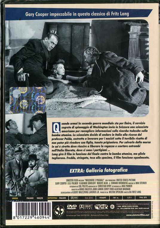 Maschere e pugnali di Fritz Lang - DVD - 2