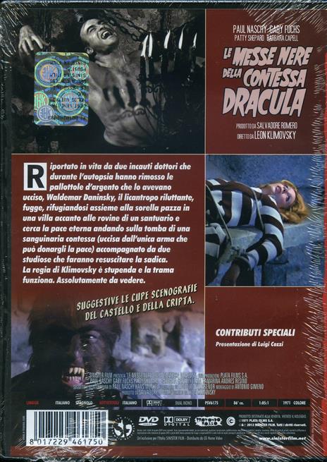 Le messe nere della contessa Dracula di Leon Klimowsky - DVD - 2