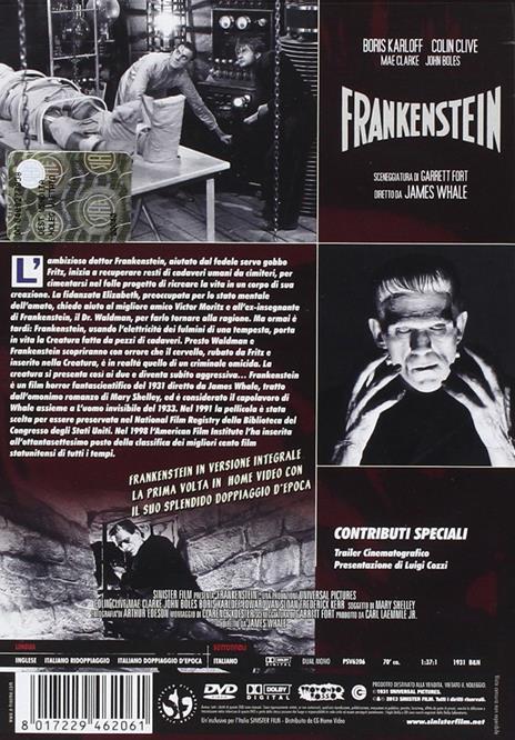 Frankenstein di James Whale - DVD - 2