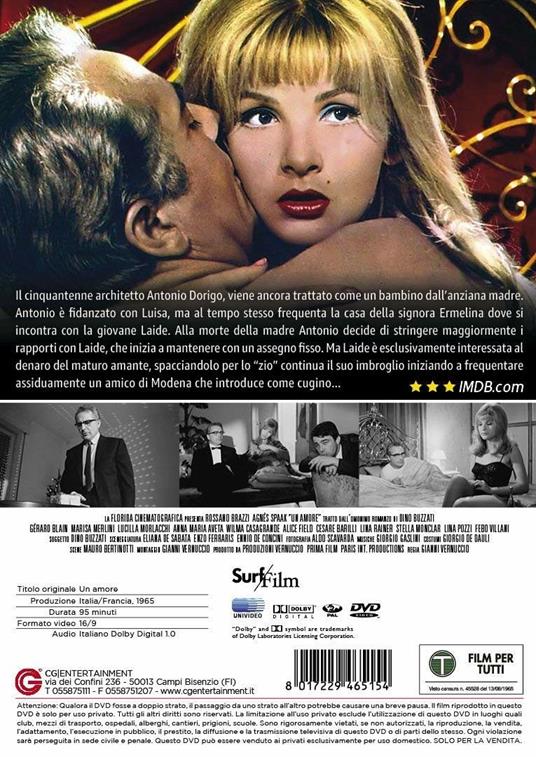 Un amore (DVD) di Gianni Vernuccio - DVD - 2