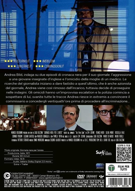 Giornata nera per l'ariete (DVD) di Luigi Bazzoni - DVD - 2