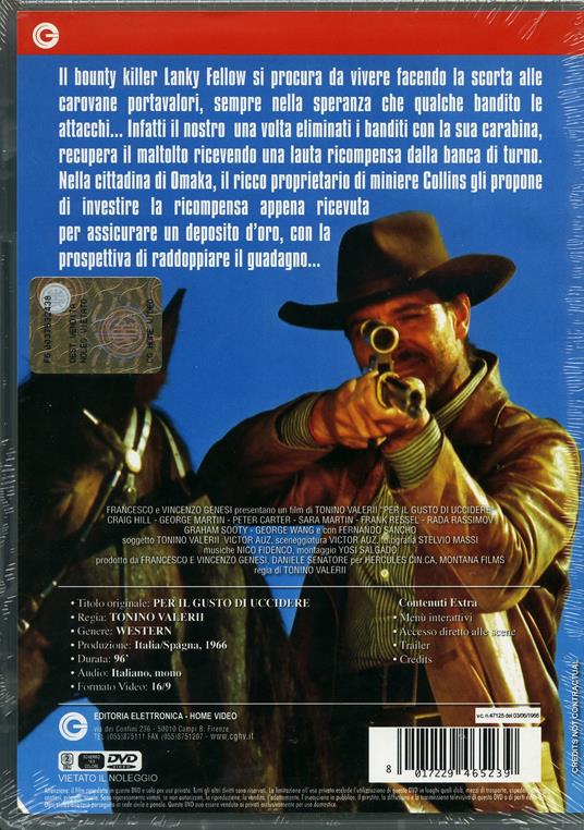 Per il gusto di uccidere di Tonino Valerii - DVD - 2