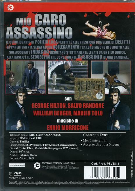 Mio caro assassino di Tonino Valerii - DVD - 2