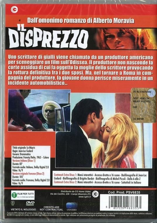 disprezzo (2 DVD) - DVD - Film di Jean-Luc Godard Drammatico | laFeltrinelli