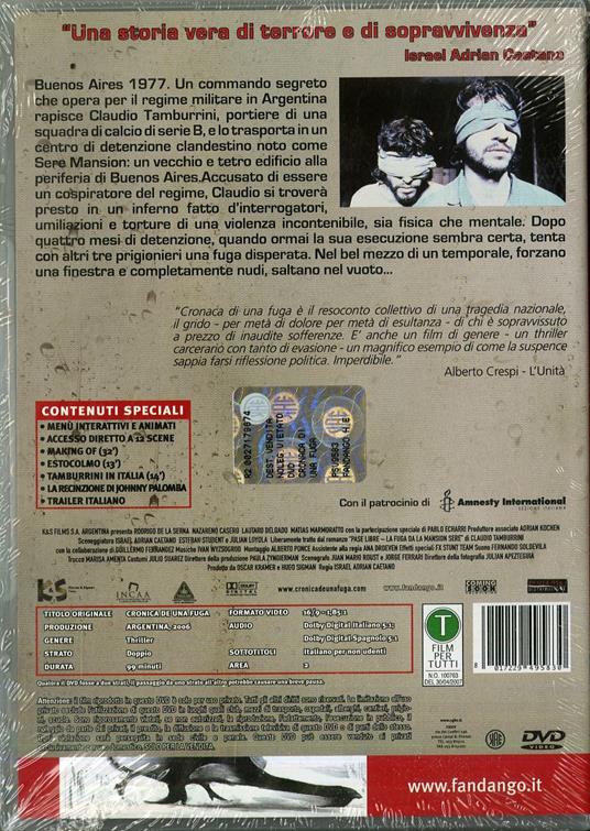 Cronaca di una fuga. Buenos Aires 1977 di Adrián Caetano - DVD - 2