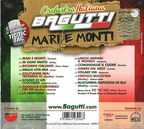 Mari e monti - CD Audio di Orchestra Bagutti - 2