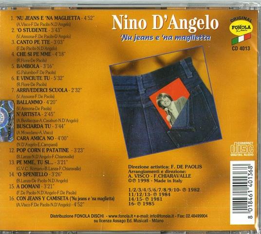 Nu jeans e 'na maglietta - Nino D'Angelo - CD | laFeltrinelli