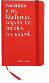 Taccuino Rosso, Bianco a Righe Piccolo - Treccani Definizione - Cartoleria  e scuola