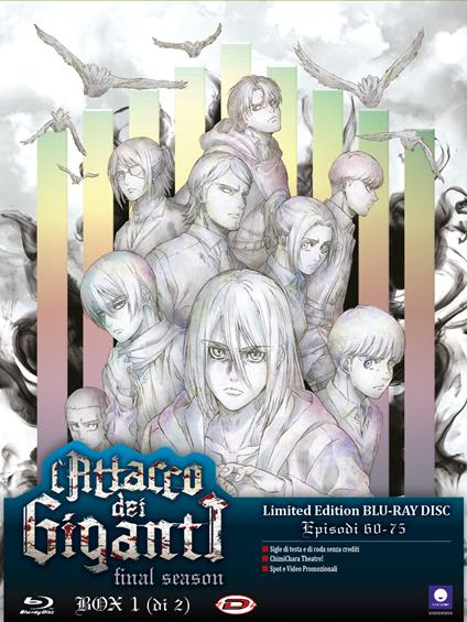 L' attacco dei giganti. The Final Season Box #01 (Eps. 01-16) (Limited Edition) (3 Blu-ray+Digipack) di Tetsuro Araki - Blu-ray