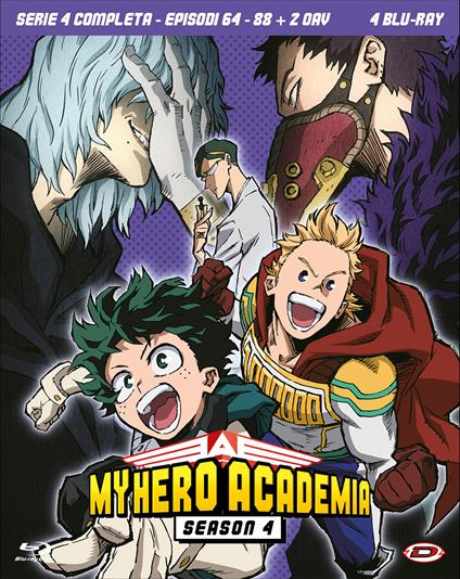 My Hero Academia. Stagione 4. The Complete Series (Eps. 64-88+2 Oav) (4 Blu-ray) di Kenji Nagasaki - Blu-ray