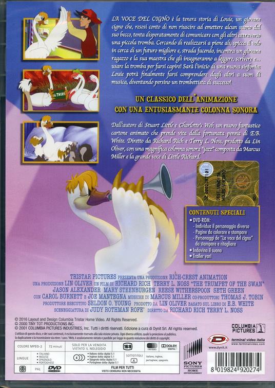 La voce del cigno di Richard Rich,Terry L. Noss - DVD - 2