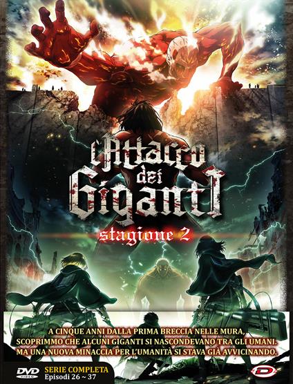 L' attacco dei giganti. Stagione 2. The Complete Series (Eps. 01-12) (3 DVD) di Tetsuro Araki - DVD