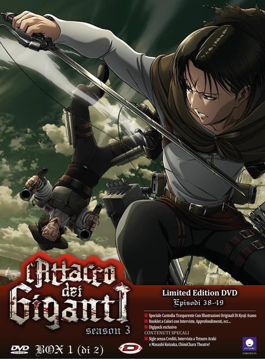 L' attacco dei giganti. Stagione 3. Box #01 Eps.1-12. Limited Edition (DVD)  - DVD - Film di Tetsuro Araki Animazione | laFeltrinelli