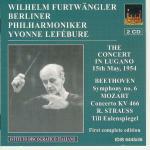 Concerto di Lugano 1954. Sinfonia n.6 / Concerto per pianoforte n.20 / Till Eulenspiegels Lustige Streiche