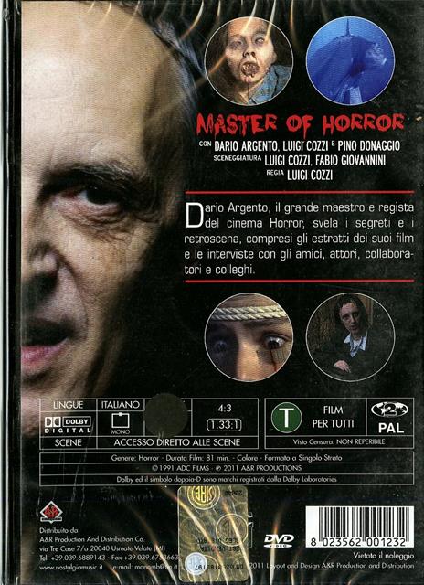 Dario Argento. Master of Horror di Luigi Cozzi - DVD - 2