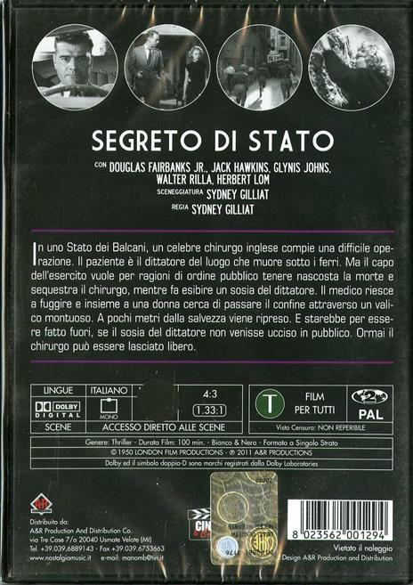 Segreto di Stato di Sidney Gilliat - DVD - 2