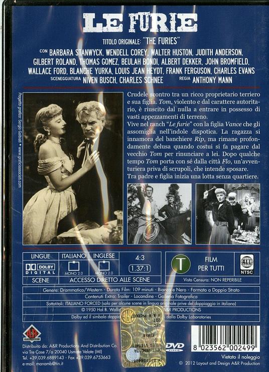 Le furie di Anthony Mann - DVD - 2