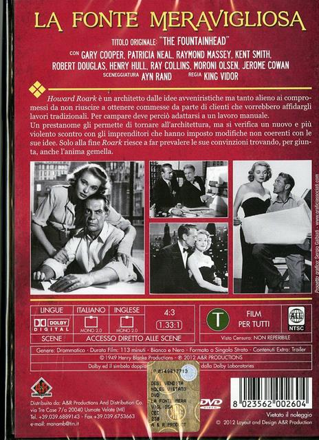 La fonte meravigliosa di King Vidor - DVD - 2