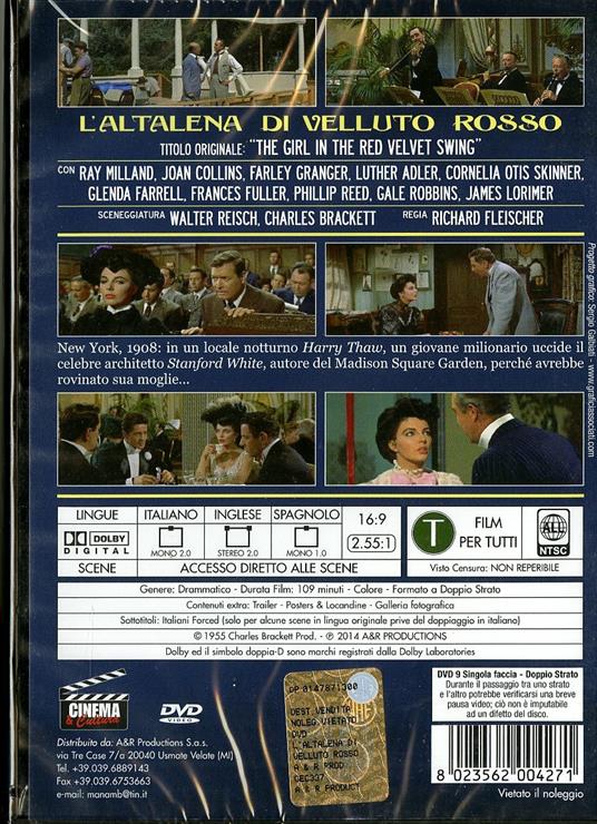 L' altalena di velluto rosso di Richard O. Fleischer - DVD - 2