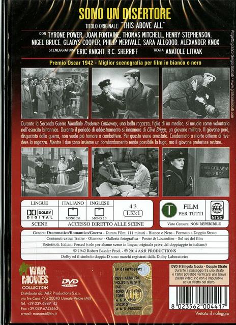 Sono un disertore di Anatole Litvak - DVD - 2