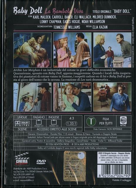 Baby Doll, la bambola viva di Elia Kazan - DVD - 2