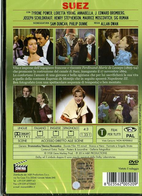 Suez di Allan Dwan - DVD - 2