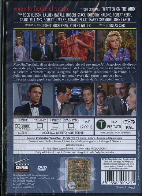 Come le foglie al vento di Douglas Sirk - DVD - 2