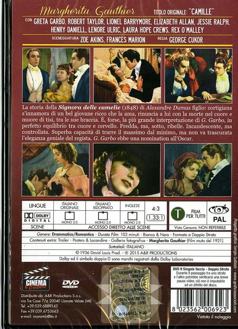 Margherita Gauthier di George Cukor,Ray C. Smallwood - DVD - 2