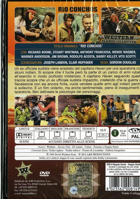 Rio Conchos di Gordon Douglas - DVD - 2