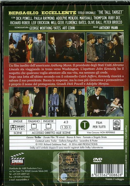 Bersaglio eccellente di Anthony Mann - DVD - 2